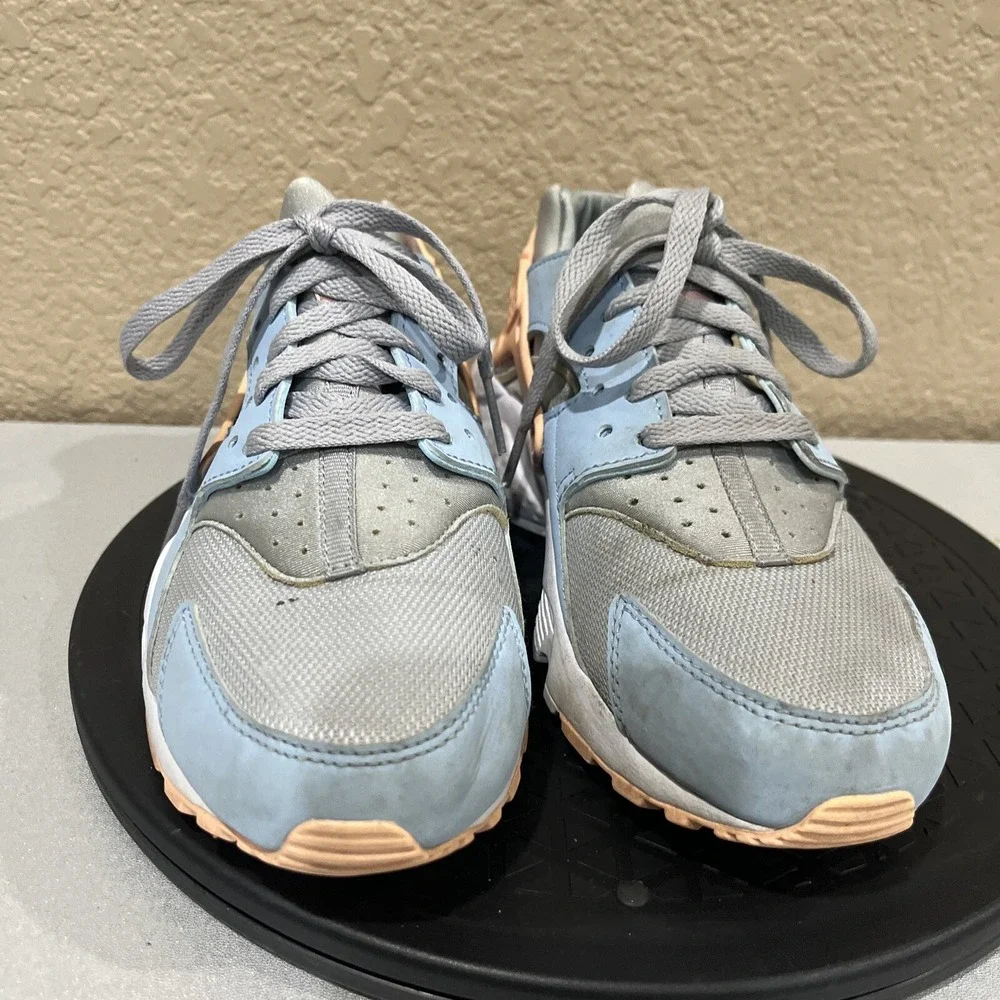 Nike Air Huarache Run Kids 6Y Silver Light Blue‎ Sneakers 654280-015 Retro Gym
